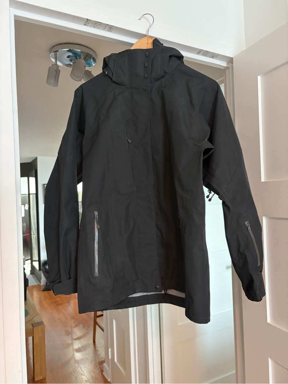 Women’s Black Hooded Waterproof Jacket